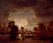 旅客在森林别墅前 - 雅各布斯·西奥多鲁斯·埃布尔斯